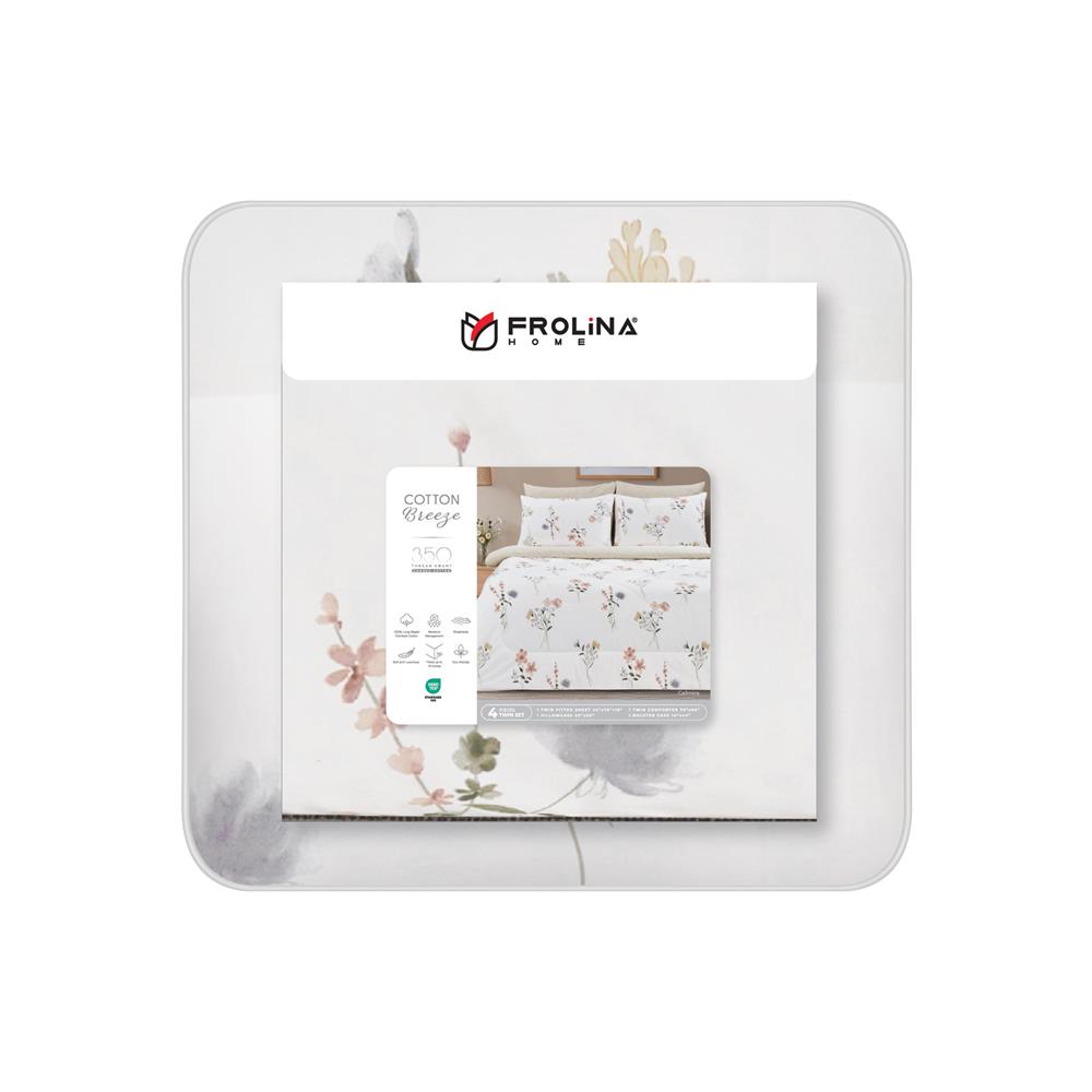 ชุดผ้าปูที่นอน 3.5 ฟุต (ชุด 4 ชิ้น) FROLINA CALMIRA CBDF010