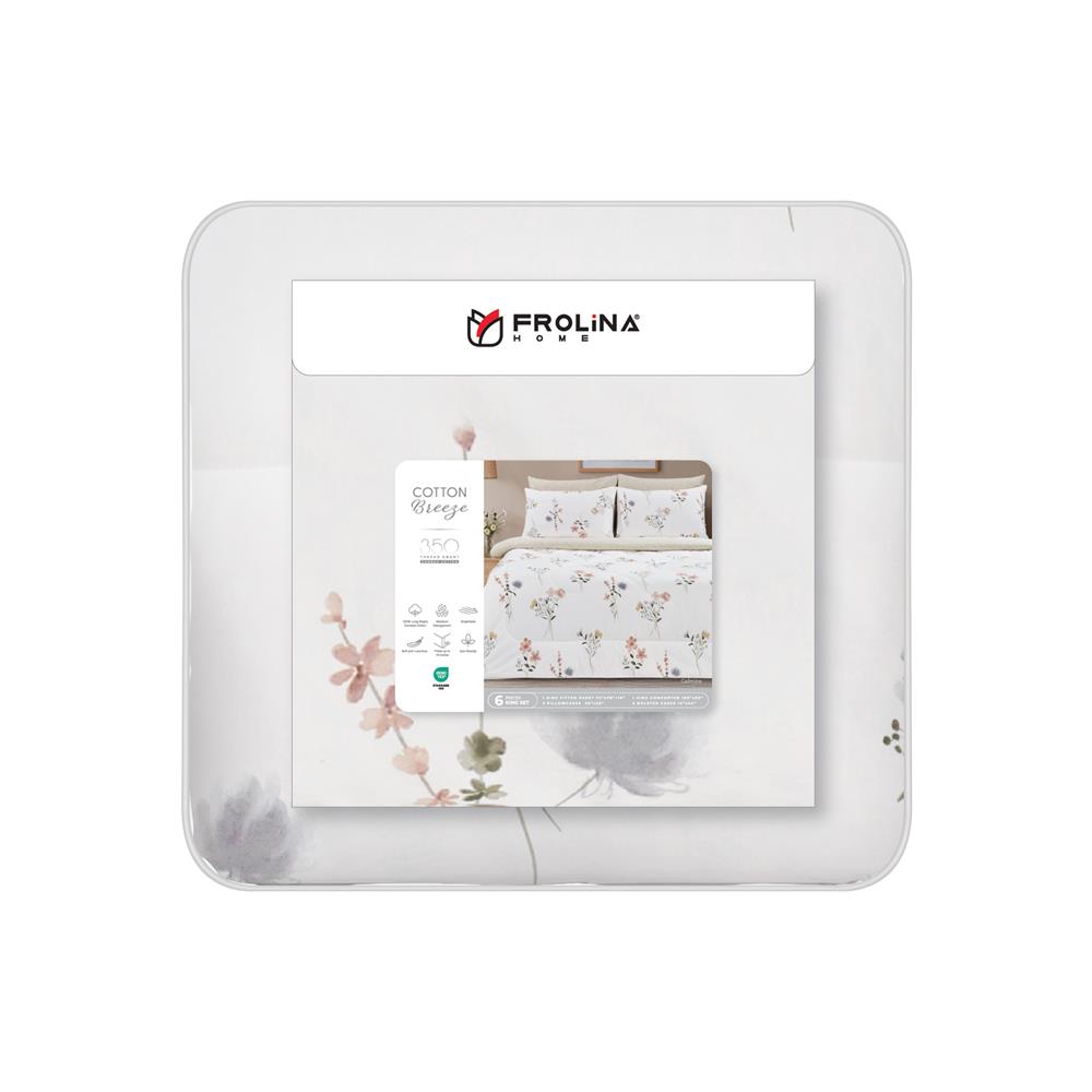 ชุดผ้าปูที่นอน 6 ฟุต (ชุด 6 ชิ้น) FROLINA CALMIRA CBDF010