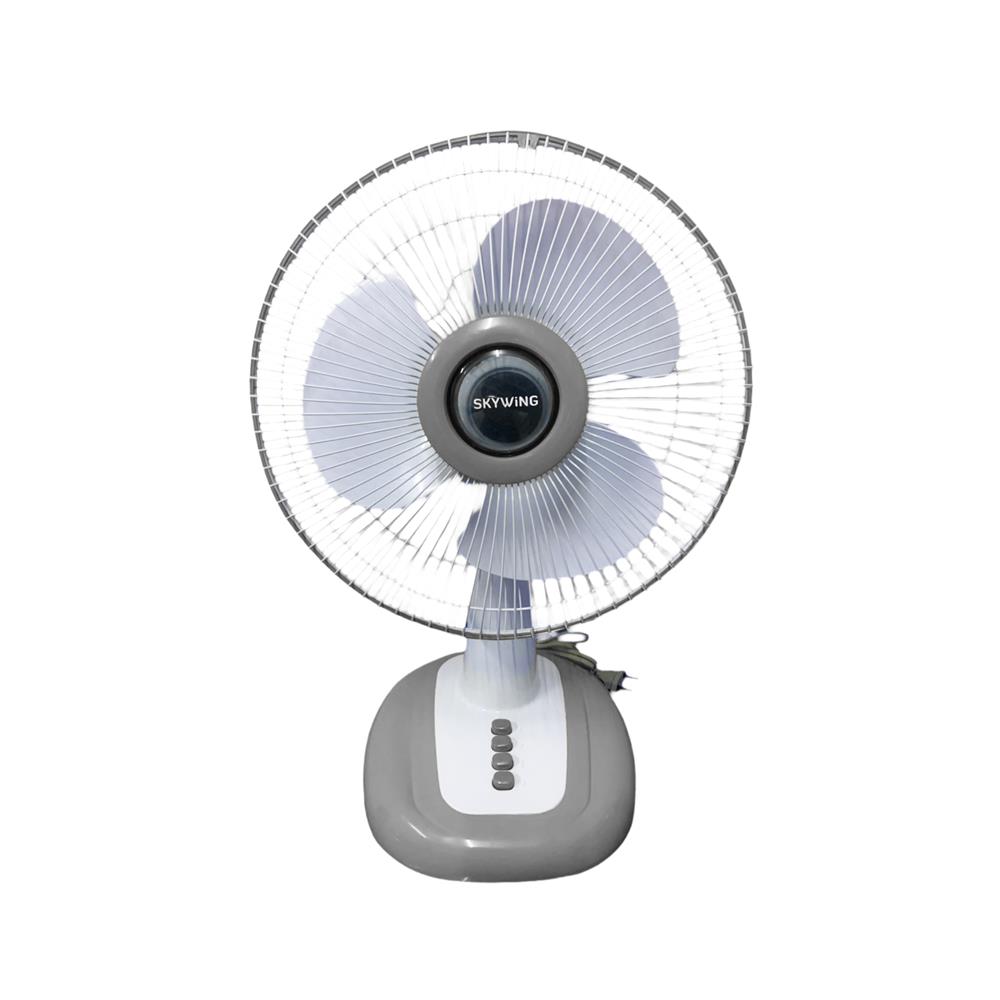 พัดลมตั้งโต๊ะ 12 นิ้ว SKYWING S188 สีเทา ใบสี