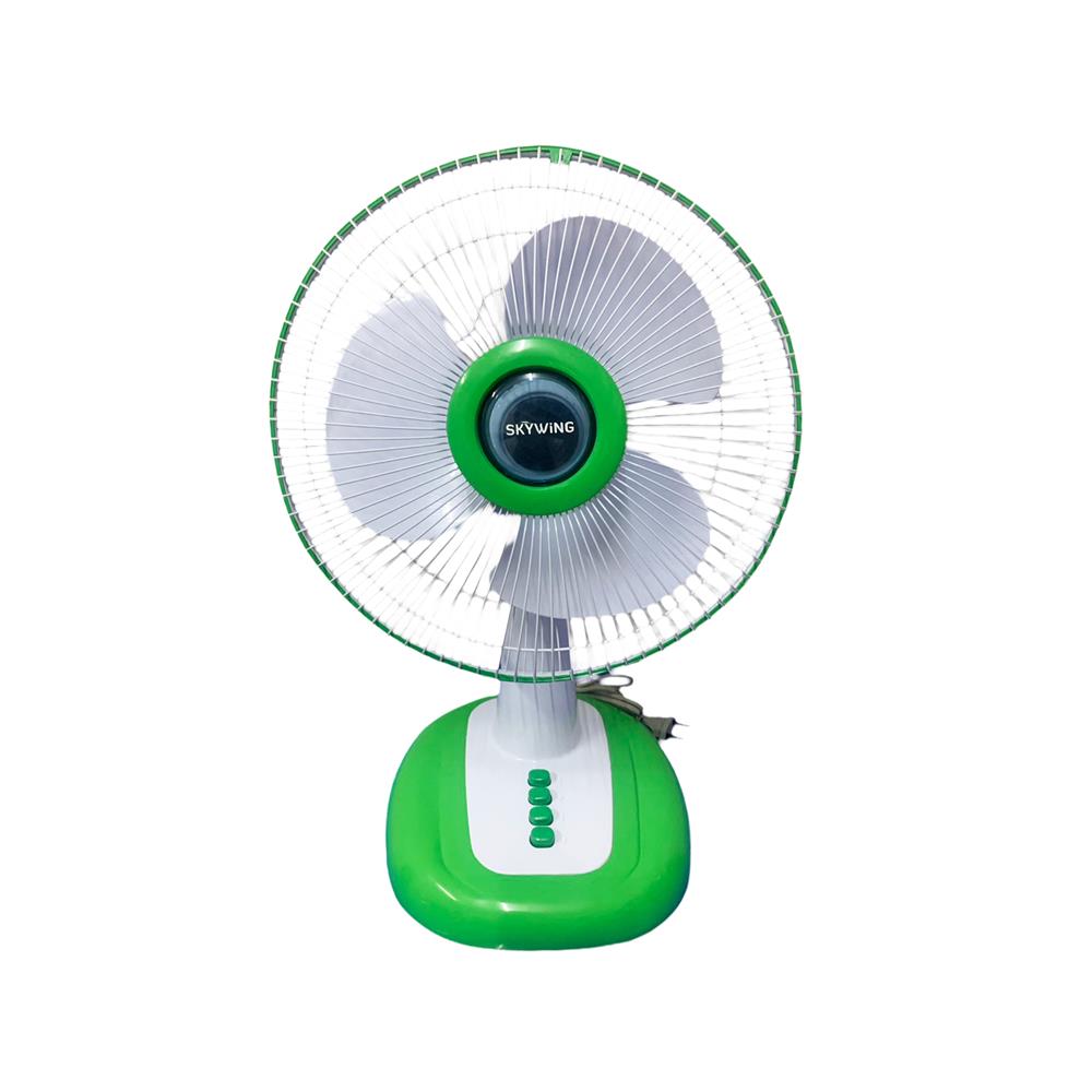 พัดลมตั้งโต๊ะ 12 นิ้ว SKYWING S188 สีเขียว ใบขาว