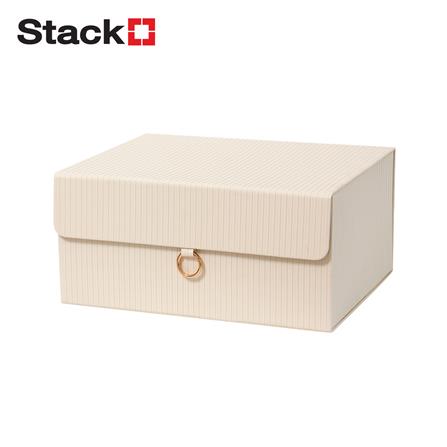 กล่องกระดาษ STACKO BOW 35x27x16 ซม. สีครีม_0