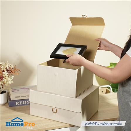 กล่องกระดาษ STACKO BOW 35x27x16 ซม. สีครีม_4