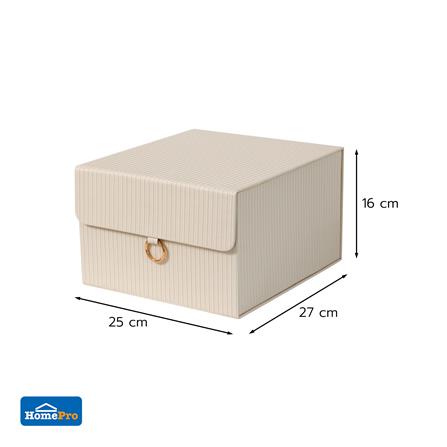 กล่องกระดาษ STACKO BOW 25X27X16 ซม. สีครีม_5