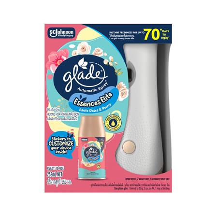 เครื่องพ่นสเปรย์พร้อมรีฟิล GLADE 252 มล. WHITE ROSES AND PEONY_1