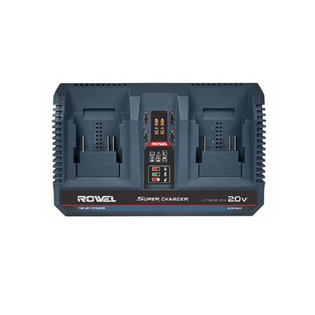 แท่นชาร์จแบตเตอรี่ 2 ช่อง ROWEL BCR2040D 20 โวลต์ 4.0 แอมแปร์_0
