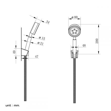 ฝักบัวสายอ่อน BEN D411-22-STN_1