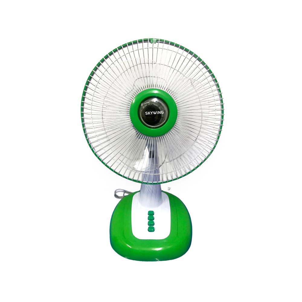 พัดลมตั้งโต๊ะ 12 นิ้ว SKYWING S188 สีเขียว ใบใส