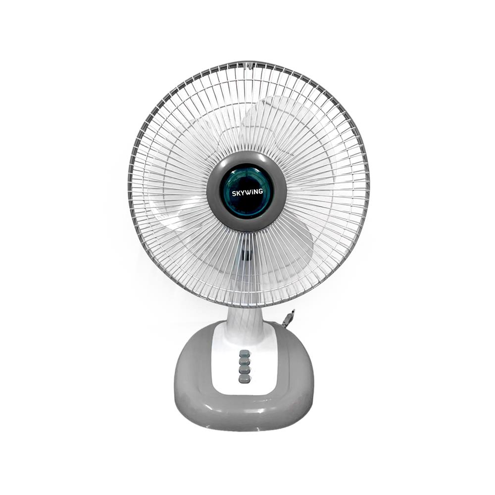 พัดลมตั้งโต๊ะ 12 นิ้ว SKYWING S188 สีเทา ใบใส