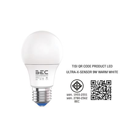 หลอด LED BEC ULTRA-X- LIGHT SENSOR 9 วัตต์ WARM WHITE E27_4