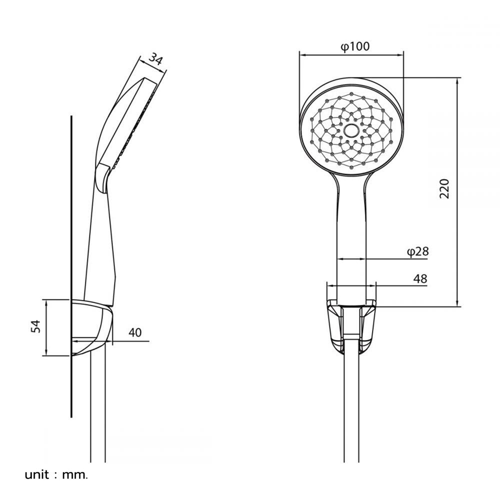 ฝักบัวสายอ่อน BEN D55-22CHR