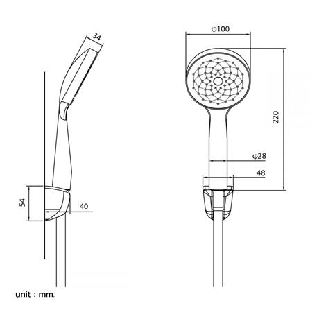 ฝักบัวสายอ่อน BEN D55-22CHR_1