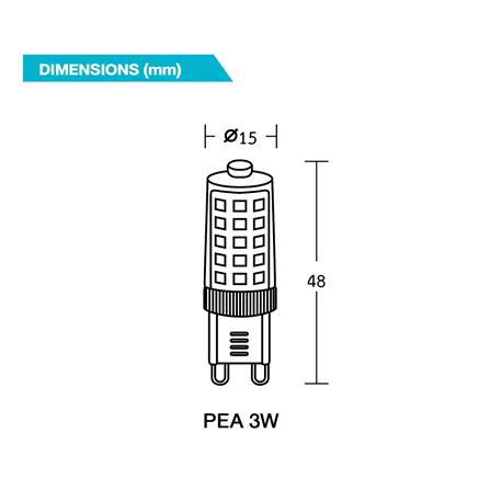 หลอด LED BEC PEA 3 วัตต์ WARM WHITE G9_2