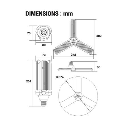 หลอด LED BEC HIGH WATT STAR3 40 วัตต์ DAYLIGHT E27_4