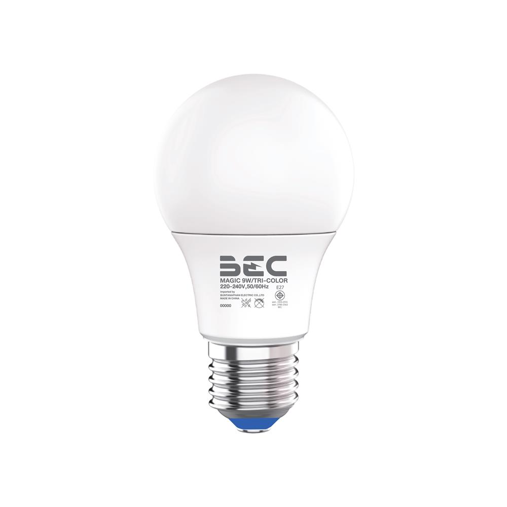 หลอด LED ฺBEC BULB MAGIC 3IN1 9 วัตต์ DAYLIGHT/COOL WHITE/WARM WHITE E27