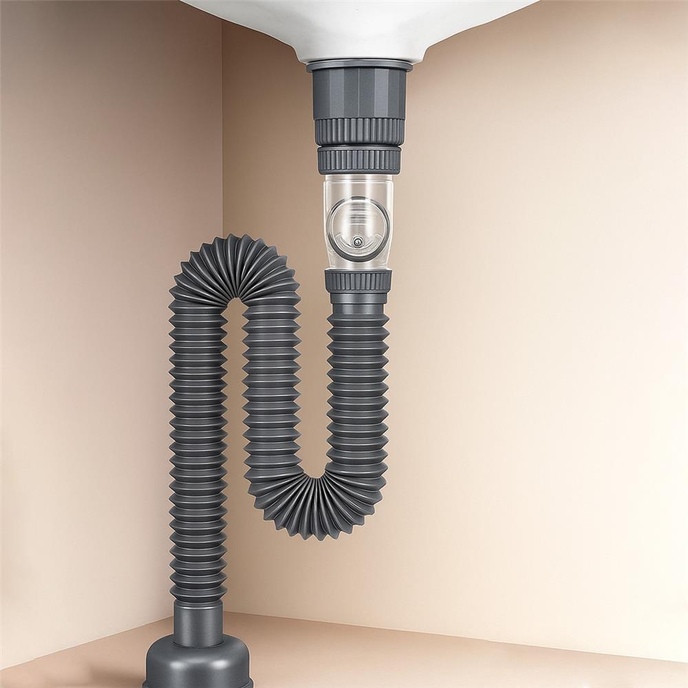 ท่อน้ำทิ้งอ่างล้างหน้าท่อย่น DONMARK 80 ซม. GL-5343