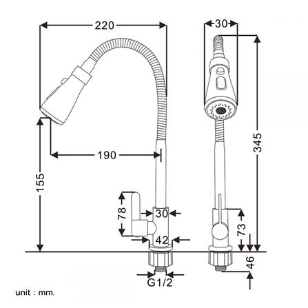 ก๊อกซิงค์เดี่ยวเคาน์เตอร์ RASLAND A11021-9339_1
