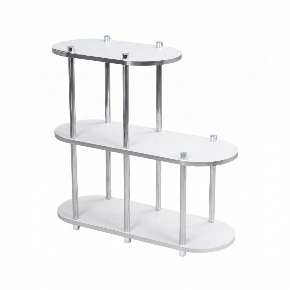 ชั้นวางของ 3 ชั้น FURDINI BENDLY 80 ซม. สีขาว/วอลนัท