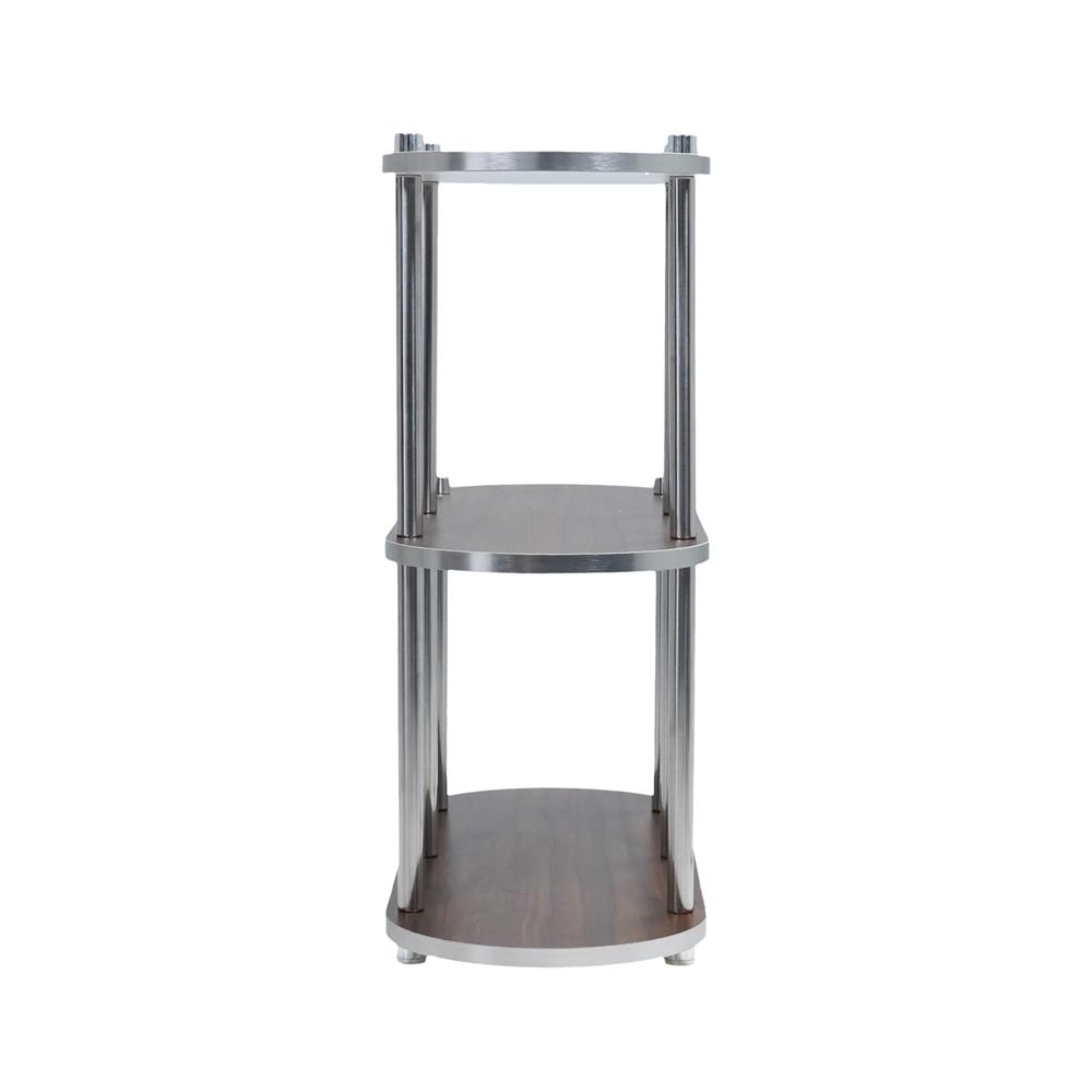 ชั้นวางของ 3 ชั้น FURDINI BENDLY 80 ซม. สีขาว/วอลนัท