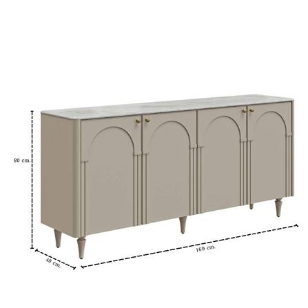 ตู้เตี้ย 4 บานเปิด SB FURNITURE FAY 19244778 169 ซม. สี PASTELA CREAM_5