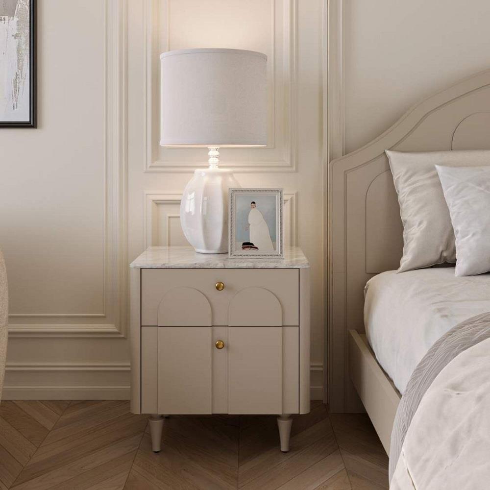 โต๊ะข้างเตียง SB FURNITURE FAY 19244777 55 ซม. สี PASTELA CREAM