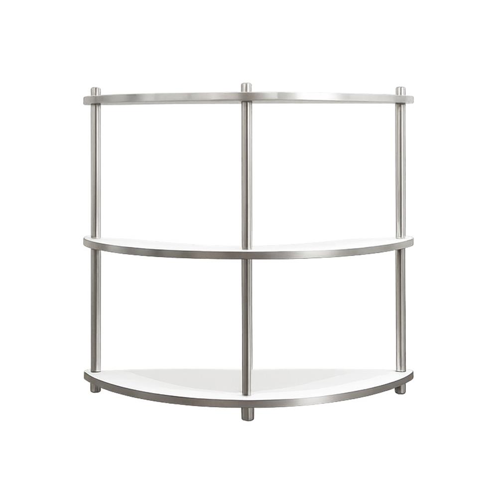 ชั้นวางของครึ่งวงกลม 3 ชั้น FURDINI BENDLY 80 ซม. สีขาว/วอลนัท