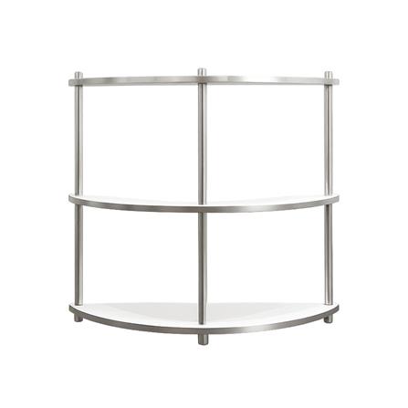 ชั้นวางของครึ่งวงกลม 3 ชั้น FURDINI BENDLY 80 ซม. สีขาว/วอลนัท_0