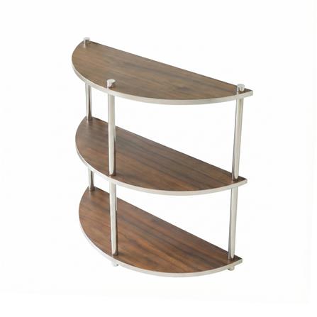 ชั้นวางของครึ่งวงกลม 3 ชั้น FURDINI BENDLY 80 ซม. สีขาว/วอลนัท_3