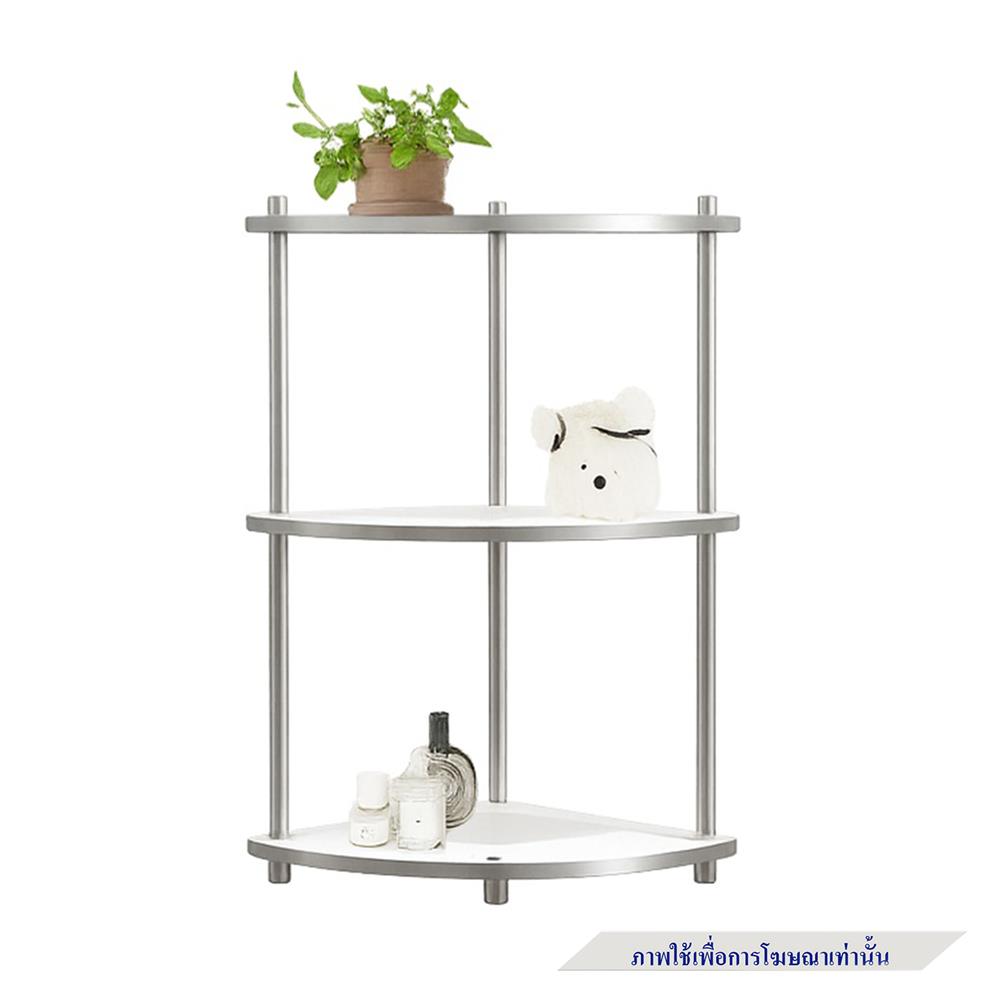 ชั้นวางของโล่งเข้ามุม 3 ชั้น FURDINI BENDLY 35 ซม. สีขาว/วอลนัท