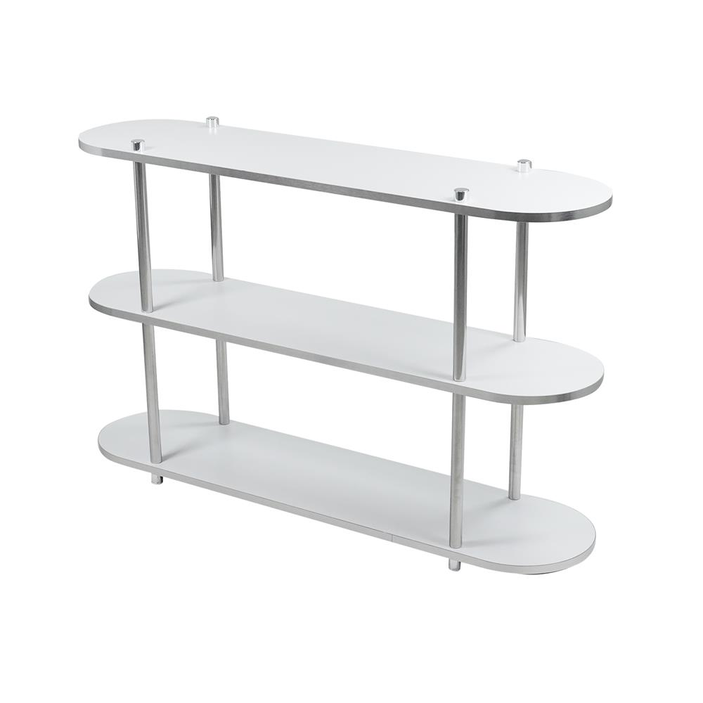 ชั้นวางของ 3 ชั้น FURDINI BENDLY 120 ซม. สีขาว/วอลนัท