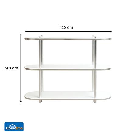 ชั้นวางของ 3 ชั้น FURDINI BENDLY 120 ซม. สีขาว/วอลนัท_3