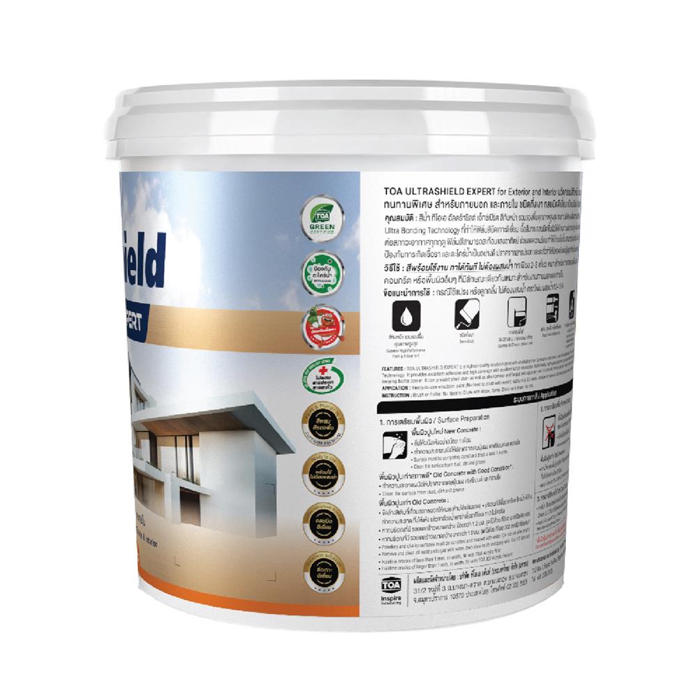 สีน้ำทาภายใน-ภายนอก ชนิดกึ่งเงา TOA ULTRASHIELD EXPERT BASE C 9 ลิตร