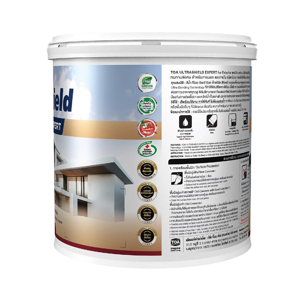 สีน้ำทาภายใน-ภายนอก ชนิดเนียน TOA ULTRASHIELD EXPERT BASE A 9 แกลลอน