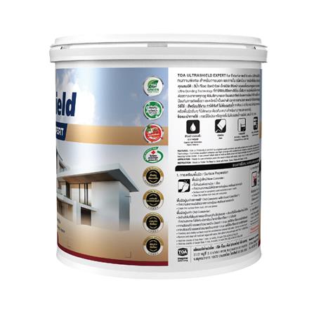 สีน้ำทาภายใน-ภายนอก ชนิดเนียน TOA ULTRASHIELD EXPERT UH100 สีขาว 9 ลิตร_1