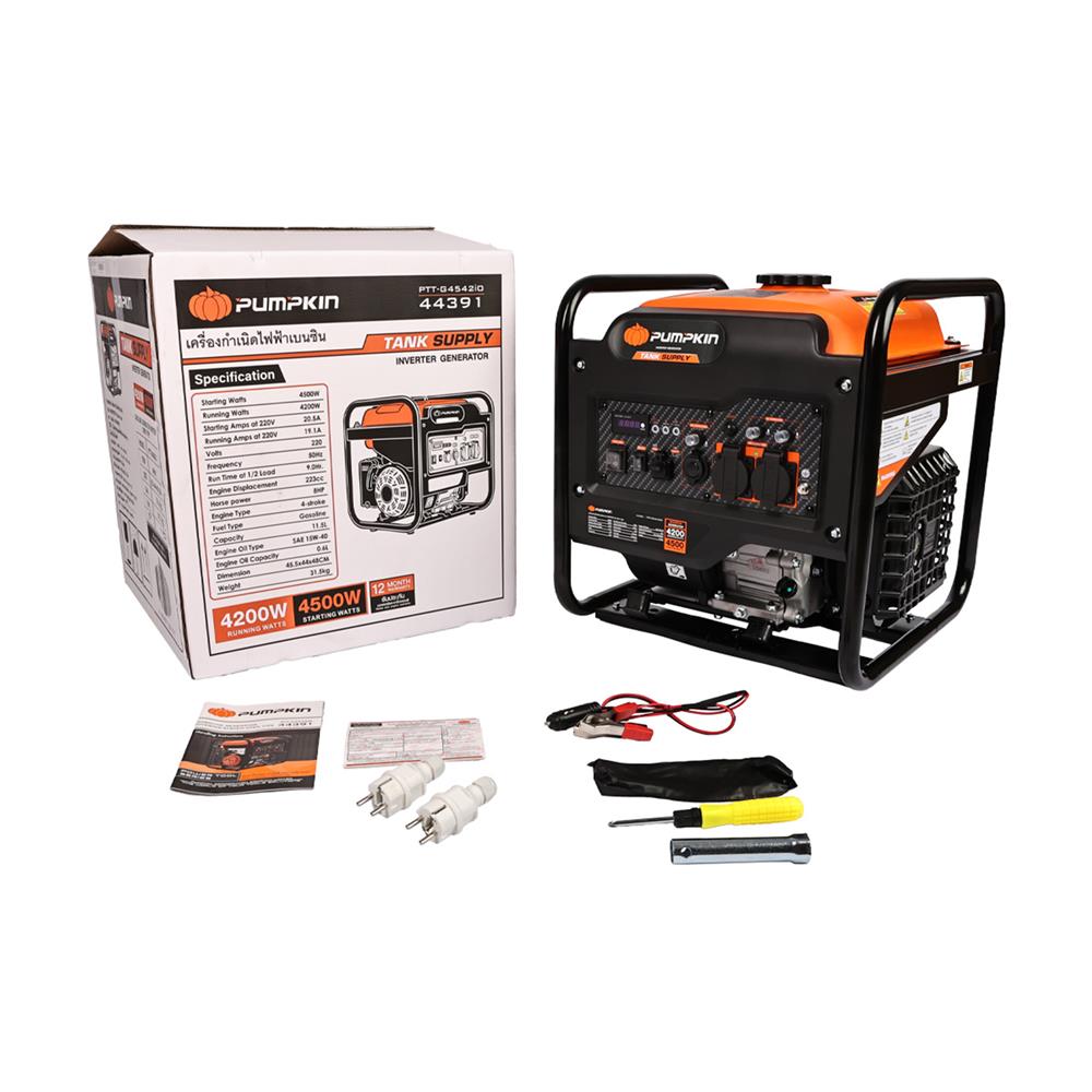 เครื่องกำเนิดไฟฟ้าเบนซิน PUMPKIN INVERTER Open Type PTT-G4542iO 4.5 กิโลวัตต์
