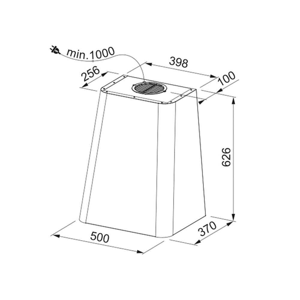 เครื่องดูดควันกระโจม FRANKE FSMD 508 BK 50 ซม.