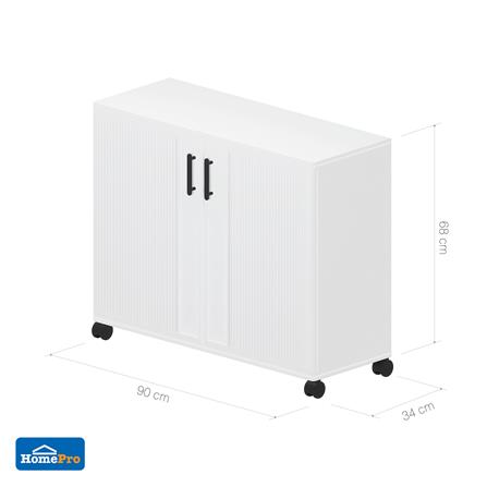 ตู้วางรองเท้า FURDINI LANO CIRCULAR HIP 90 ซม. สีขาว_4