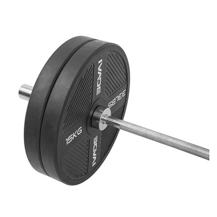 แผ่นน้ำหนัก BUMPER PLATE รูขนาด 2 นิ้ว IVADE  15 กก. (แพ็ก 2 ชิ้น)_7