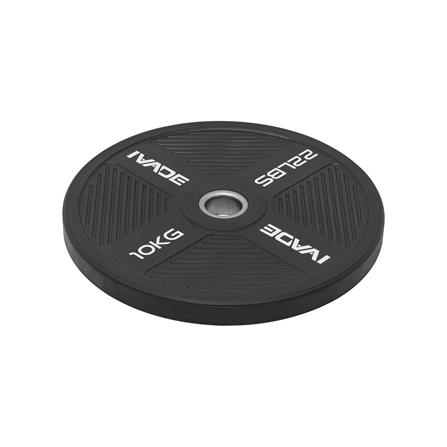 แผ่นน้ำหนัก BUMPER PLATE รูขนาด 2 นิ้ว IVADE  10 กก. (แพ็ก 2 ชิ้น)_4