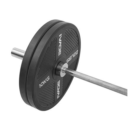 แผ่นน้ำหนัก BUMPER PLATE รูขนาด 2 นิ้ว IVADE  10 กก. (แพ็ก 2 ชิ้น)_7