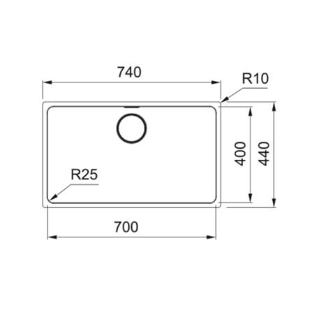 ซิงค์ฝัง 1 หลุม FRANKE MYX 110-70 สีเงิน_2