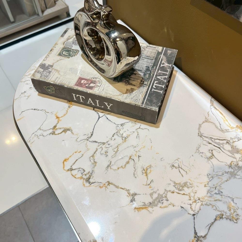 โต๊ะคอนโซล SB FURNITURE NALIA 19244476 120 ซม. สีขาว/ทอง