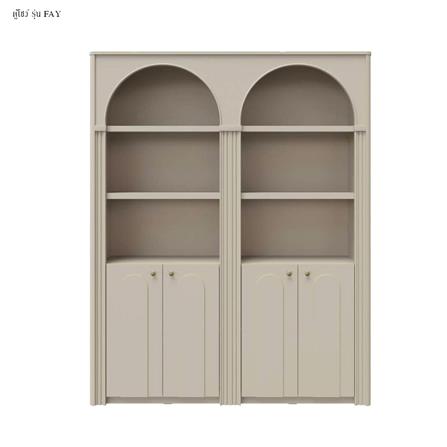 ตู้โชว์ SB FURNITURE FAY 19244779 160 ซม. สีพาสเทล่า ครีม_1