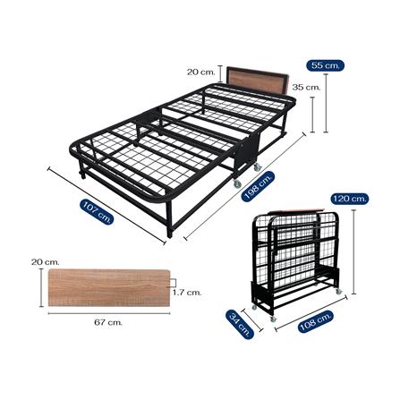 เตียงพับพร้อม TOPPER THAIBULL SSTPE245-105TNR สีดำ_8