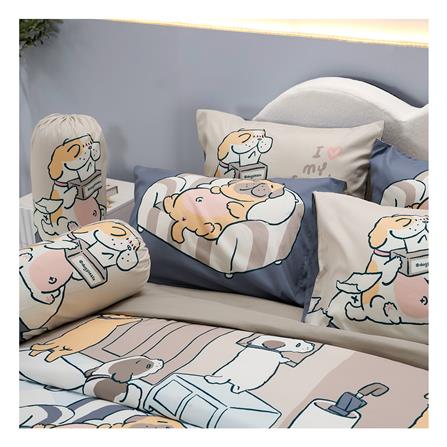 ชุดผ้าปูที่นอน 6 ฟุต (ชุด 5 ชิ้น) TULIP หมาจ๋า 60111-DLD050_1