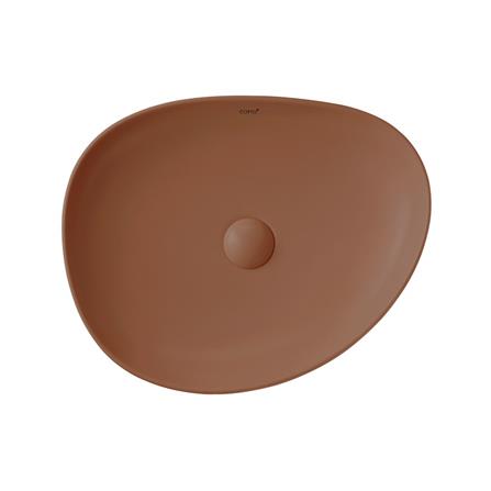 อ่างล้างหน้าวางบนเคาน์เตอร์ COTTO C001266 CB KLIRR สีน้ำตาล_2