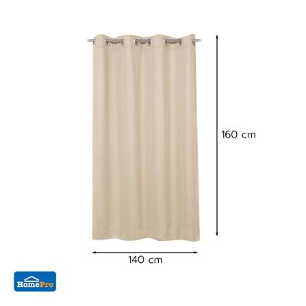 ผ้าม่าน EYELET HOME LIVING STYLE CURVE UV 140x160 ซม. สีครีม_6