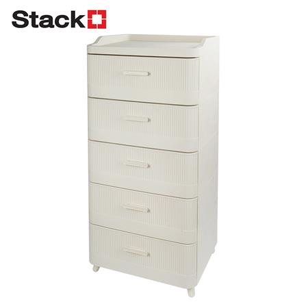 ตู้ลิ้นชัก 5 ชั้น STACKO LANA 51.5X41.5X105 ซม. สีครีม_0