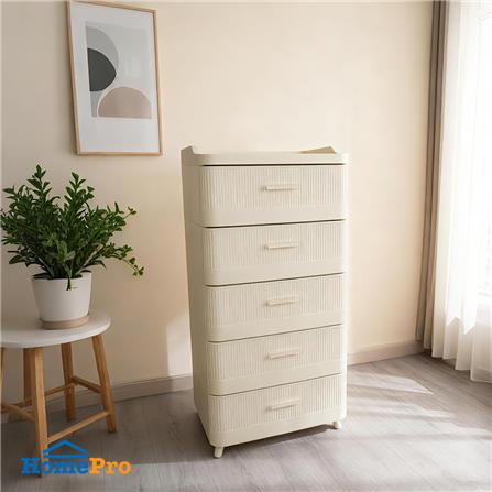 ตู้ลิ้นชัก 5 ชั้น STACKO LANA 51.5X41.5X105 ซม. สีครีม_7
