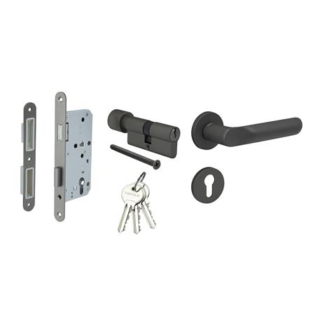 มือจับก้านโยกห้องทั่วไป MORTISE HAFELE 489.11.139 สีดำ_0