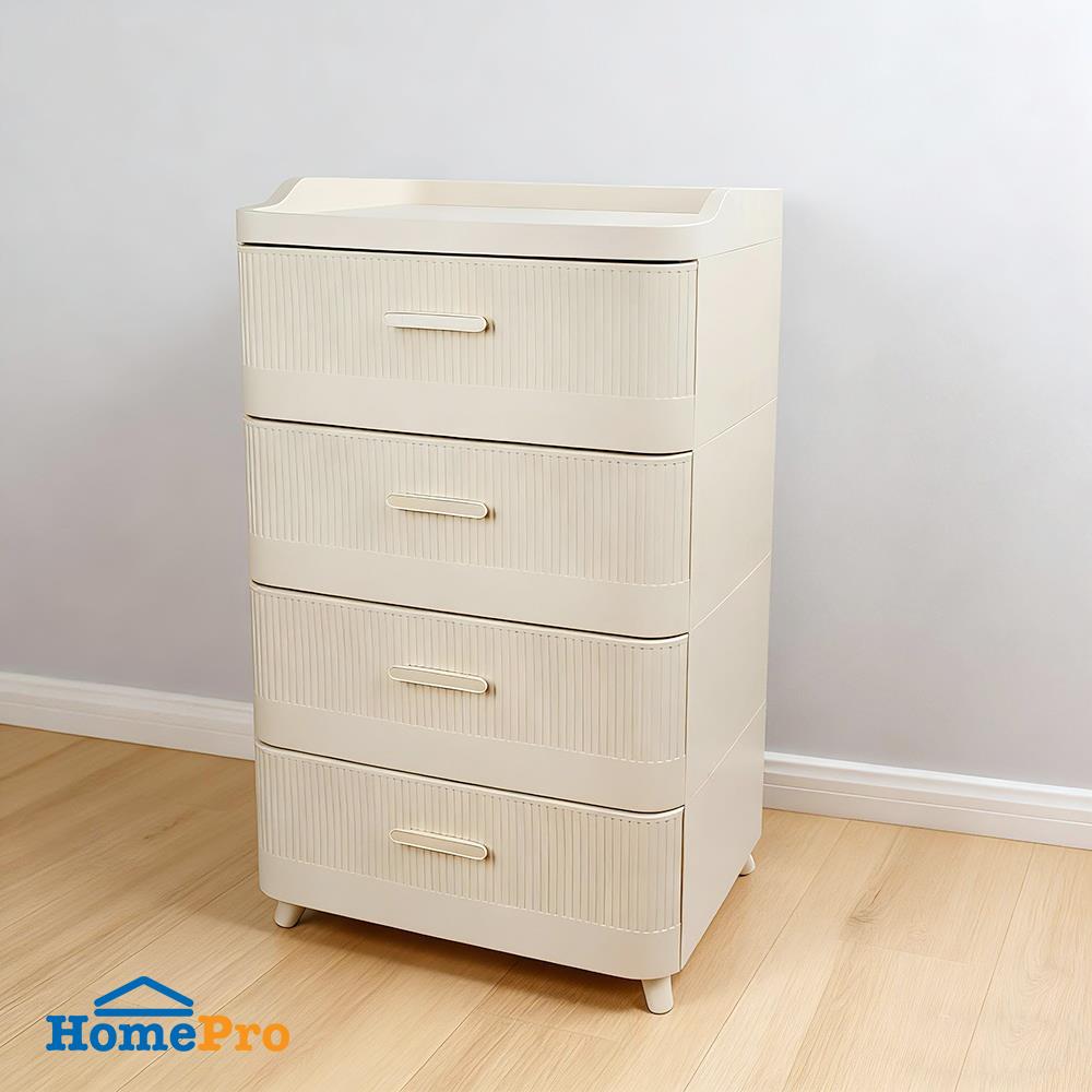 ตู้ลิ้นชัก 4 ชั้น STACKO LANA 51.5X41.5X86.5 ซม. สีครีม
